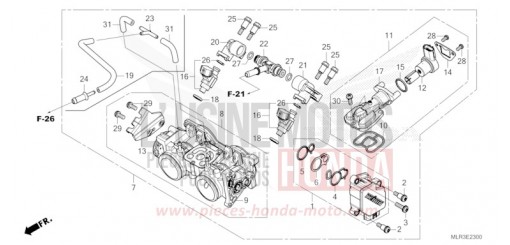 THROTTLE BODY CBR500RAR de 2024